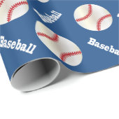 Baseball Balls | DIY Hintergrundfarbe Geschenkpapier (Rolleneckpunkt)