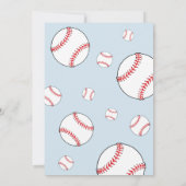 Baseball Balls Geburtstagskinder Dankeskarte (Rückseite)