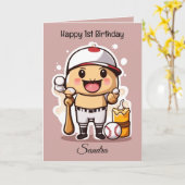 Baseball Balls glücklich Geburtstagskinder persona Karte (Gelbe Blume)