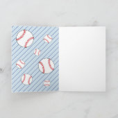 Baseball Balls glücklich Geburtstagskinder persona Karte (Innenseite)