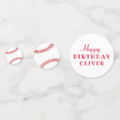 Baseball Balls Red Sports Kindergeburtstag Party Konfetti (Vorderseiten)