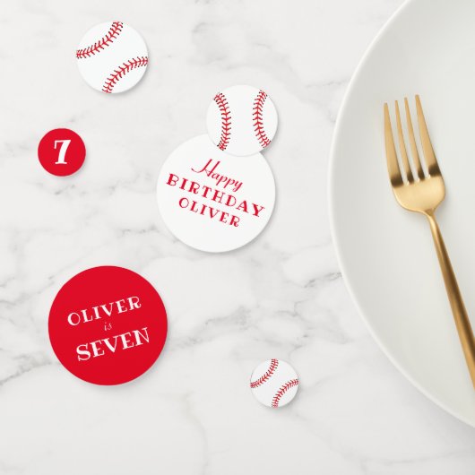 Baseball Balls Red Sports Kindergeburtstag Party Konfetti (Gruppe)