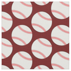 Baseball Balls Sportburgundy Maroon Stoff