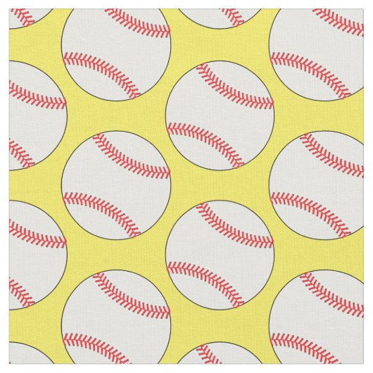 Baseball Balls Sportgelb Stoff (Nahaufnahme)