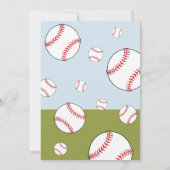 Baseball Balls Sports Kid's Foto Geburtstag Danke (Rückseite)