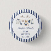 Baseball-Bär-Baby-Party  Button (Vorderseite)