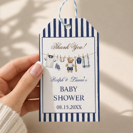 Baseball-Bär-Baby-Party-Dankeschön Geschenkanhänger