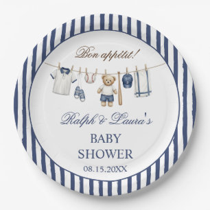 Baseball-Bär-Baby-Party  Pappteller