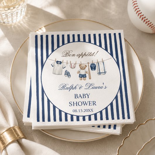 Baseball-Bär-Baby-Party  Serviette