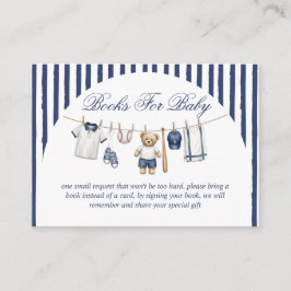 Baseball-Bär-Baby-Shower-Buch-Anfrage Begleitkarte