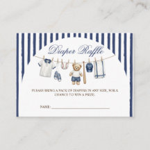 Baseball-Bär-Baby-Shower-Windel-Raffle