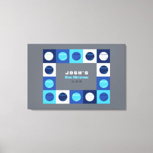 BASEBALL Bar Bat Mitzvah Sign in Board Leinwanddruck