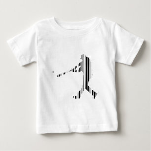BASEBALL-BAR-CODE-Sportler-Muster-Design Baby T-shirt