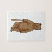 Baseball-Bär mit Baseballschläger Puzzle (Horizontal)