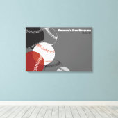 Baseball Bar Mitzvah Bar Mitzvah Sign-In Board Leinwanddruck (Insitu (Holzboden))