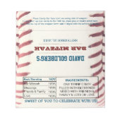 Baseball Bar Mitzvah Chocolate Candy Wrappers Notizblock (Vorderseite)