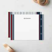 Baseball Bar Mitzvah Danke Mitteilungskarte (Vorderseite/Rückseite Beispiel)