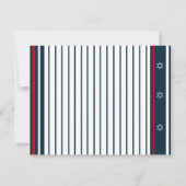 Baseball Bar Mitzvah Danke Mitteilungskarte (Rückseite)