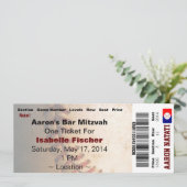 Baseball-Bar Mitzvah Einladung KRW (Stehend Vorderseite)