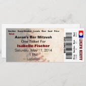 Baseball-Bar Mitzvah Einladung KRW (Vorne/Hinten)