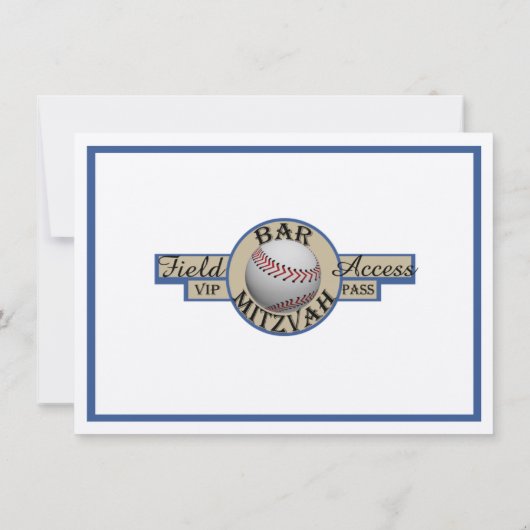 Baseball-Bar Mitzvah-Feier Einladung (Rückseite)