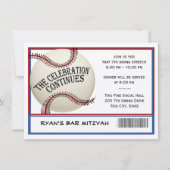 Baseball-Bar Mitzvah-Feier Einladung (Vorderseite)
