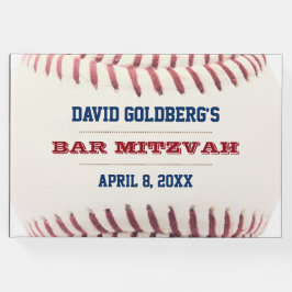 Baseball Bar Mitzvah Guest Book Gästebuch