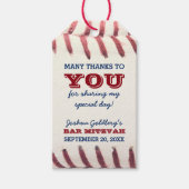 Baseball Bar Mitzvah Vielen Dank für Ihr Interesse Geschenkanhänger (Vorderseite)