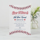 Baseball Bar Mizwa Einladung All Star (Stehend Vorderseite)