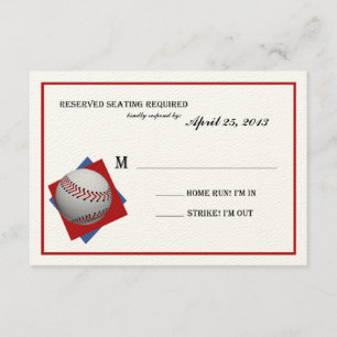 Baseball Bar Mizwa Erwiderung auf Filz RSVP Karte