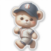 Baseball Bären 1 Aufkleber (Vorderseite)