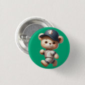 Baseball Bären 1 Button (Vorne & Hinten)