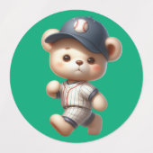 Baseball Bären 1 Etiketten (Design 1)