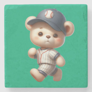 Baseball Bären 1 Steinuntersetzer