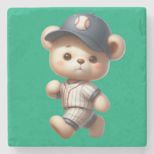 Baseball Bären 1 Steinuntersetzer