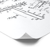 Baseball Base 1953 Weißbuch über Patentkunst Poster (Ecke)