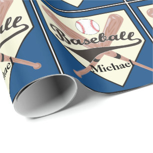 Baseball-Baseball-Baseball-Baseball-und Ball-Perso Geschenkpapier
