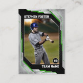 Baseball-Baseball-Baseball-Player Telefonnummerkarte (Vorderseite)