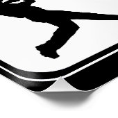 Baseball Baseball-Baseball-Spieler Funny Baseball Poster (Ecke)
