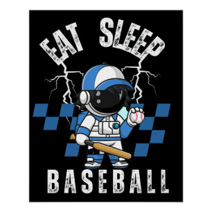 Baseball Baseball-Baseball-Spieler Funny Baseball  Poster