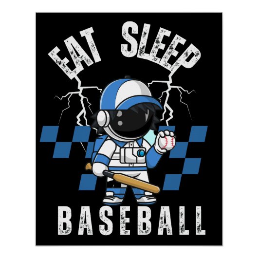 Baseball Baseball-Baseball-Spieler Funny Baseball Poster (Vorderseite)