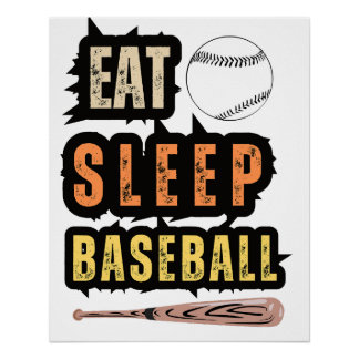 Baseball Baseball-Baseball-Spieler Funny Baseball Poster