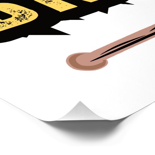 Baseball Baseball-Baseball-Spieler Funny Baseball Poster (Ecke)