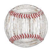 Baseball-Baseball-Baseballsport im Holzkornstil Baseball (Rückseite)