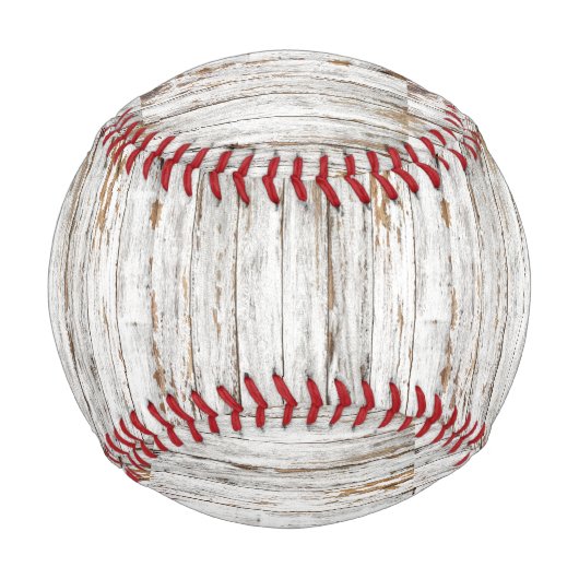 Baseball-Baseball-Baseballsport im Holzkornstil Baseball (Rückseite)