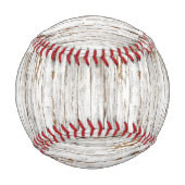 Baseball-Baseball-Baseballsport im Holzkornstil Baseball (Vorderseite)