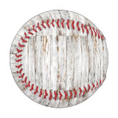 Baseball-Baseball-Baseballsport im Holzkornstil Baseball (Vorderseite Links)