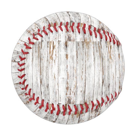 Baseball-Baseball-Baseballsport im Holzkornstil Baseball (Vorderseite Links)