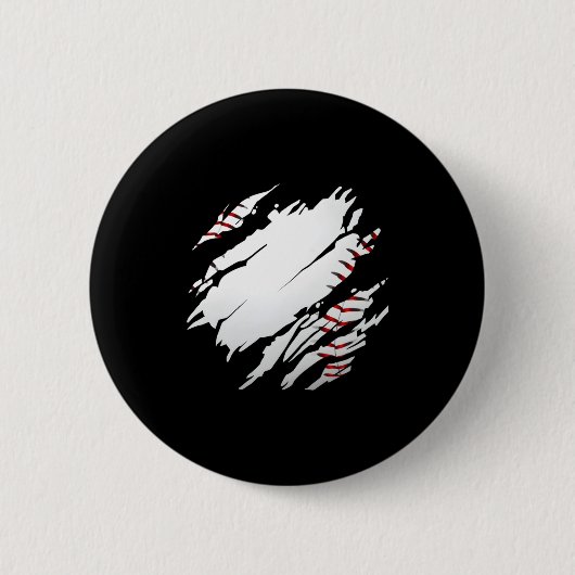 Baseball Baseball Design Button (Vorderseite)