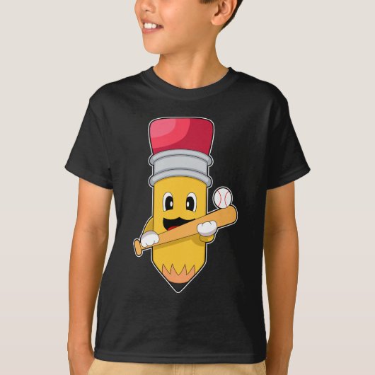 Baseball-Baseball-Fledermaus T-Shirt (Vorderseite)